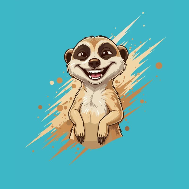 Splash joyeux de suricate