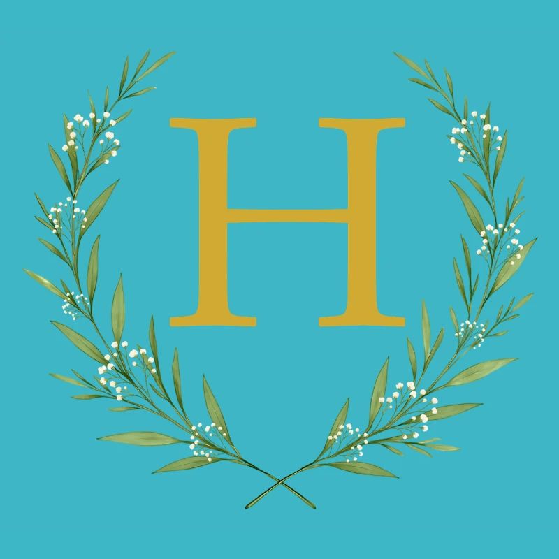 H Monogram, Couronne d’eucalyptus, Personnalisable