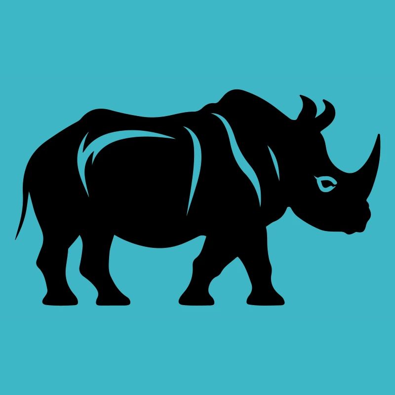 Silhouette de rhinocéros