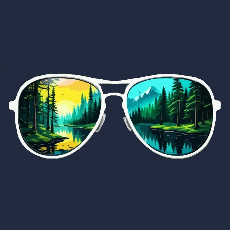 Sunglasses / Reflection / Forest / Reflection