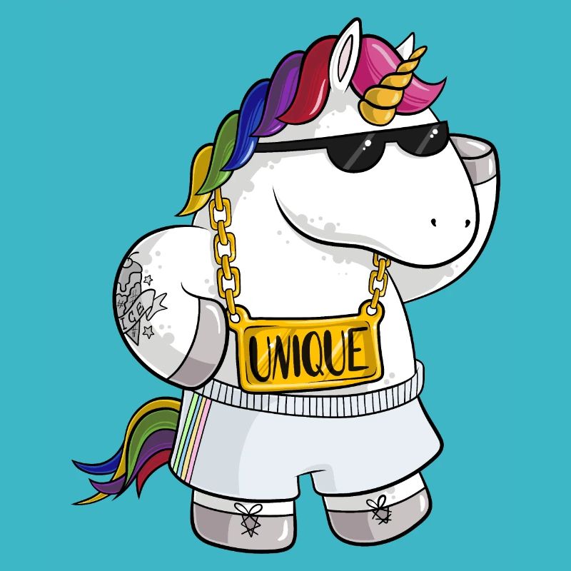 Unique cartoon unicorn