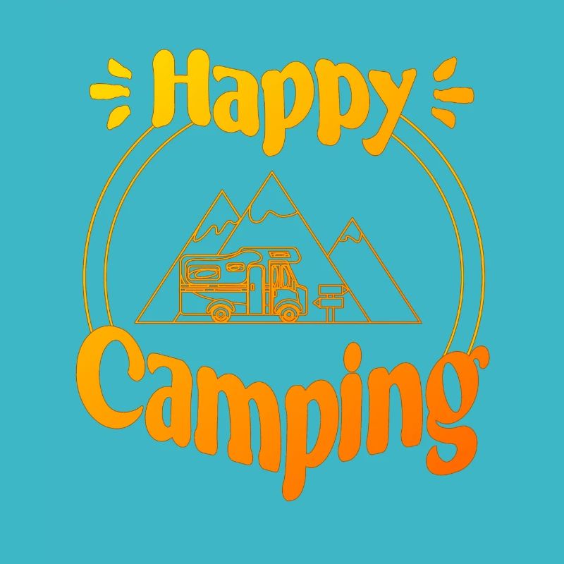 Happy Camping - conception graphique joyeuse et cool