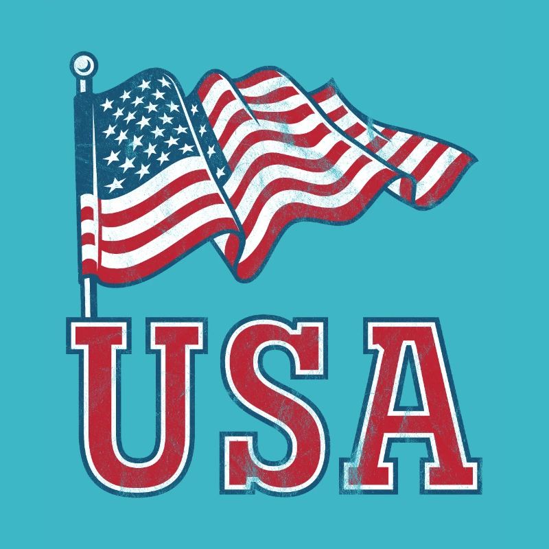 États-Unis avec drapeau