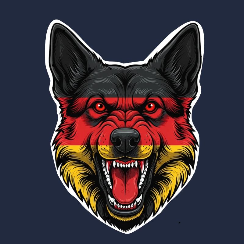 German Shepherd Flag Motif