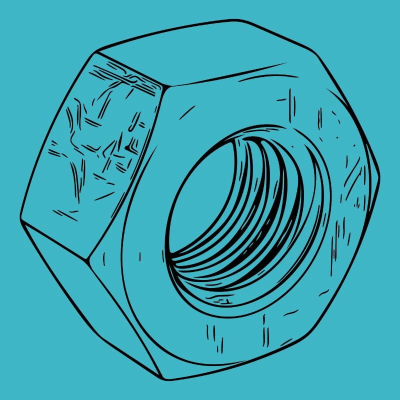 Écrou à vis avec surface rayée