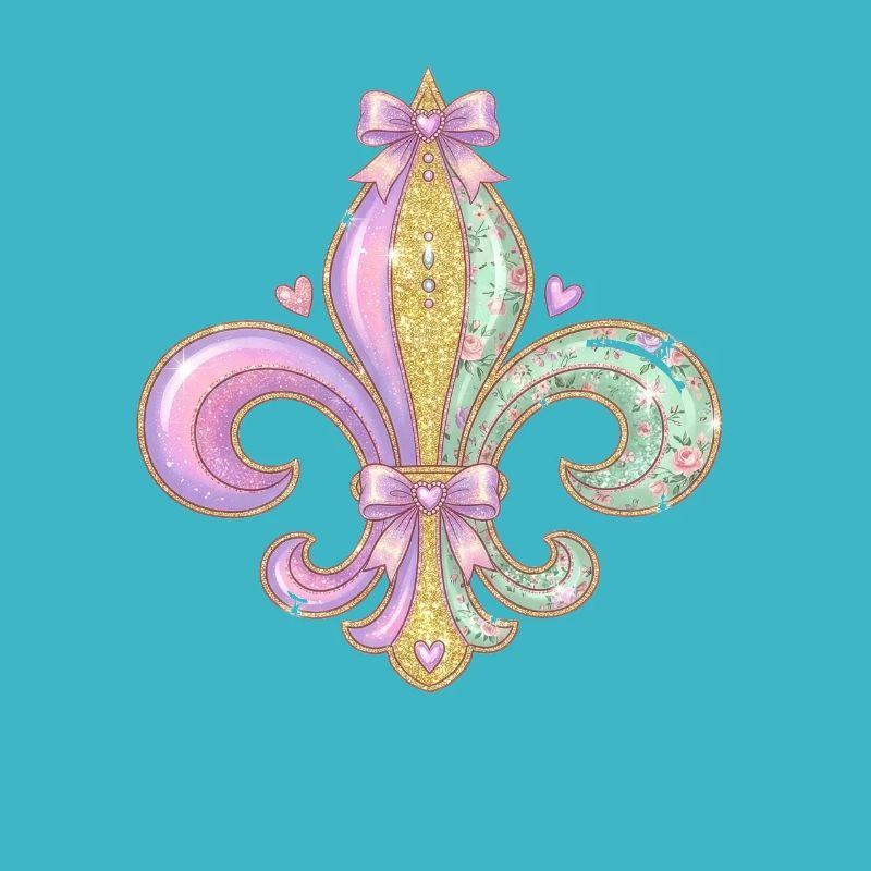 Pastell Glitzer Fleurdelis