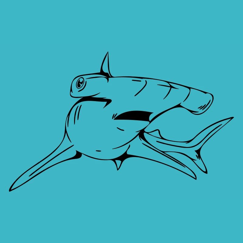 Dangerously elegant hammerhead shark