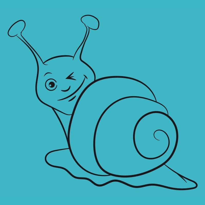 Escargot drôle clin d’œil