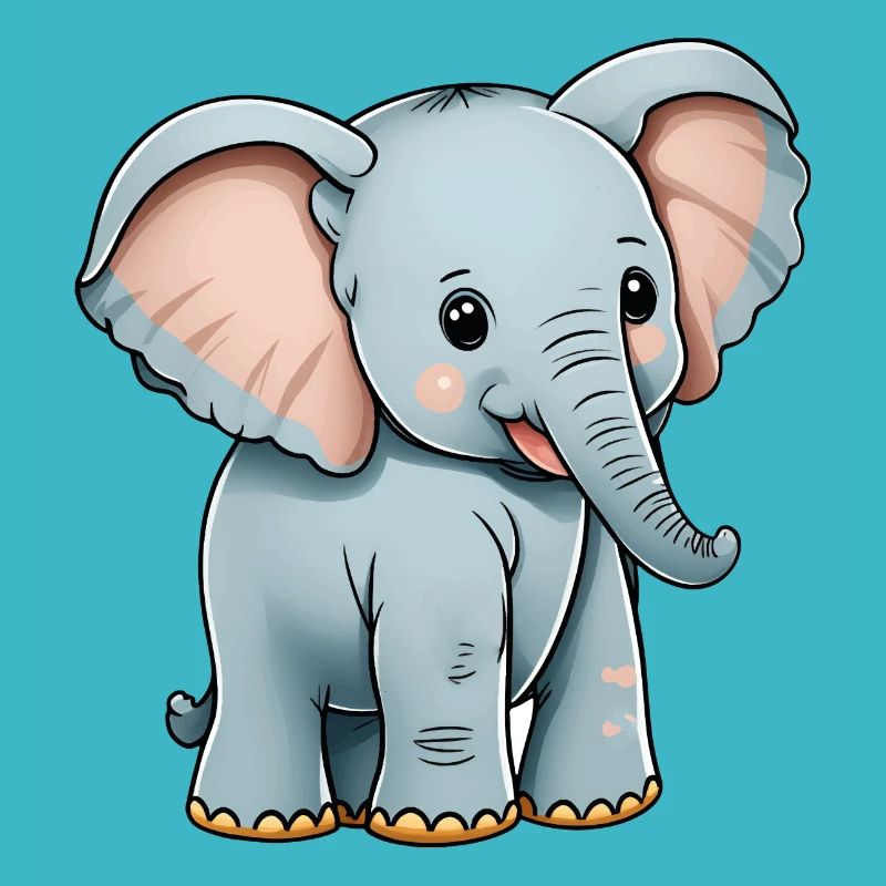 Éléphant totalement mignon