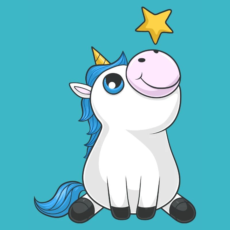 Süßes Comic Einhorn