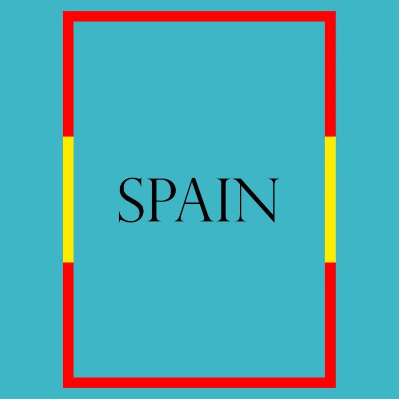Spain Spain Statement Lettering with Flag
