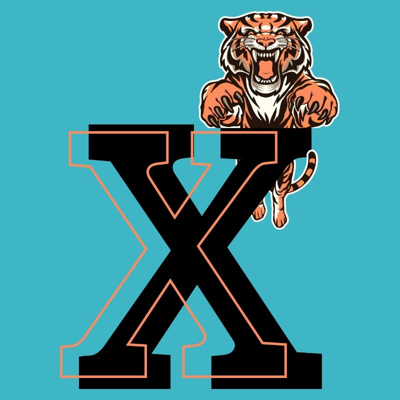 Letter x tiger - gift idea