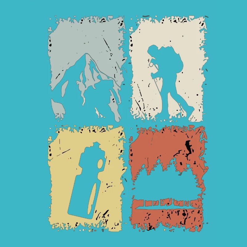 Vier Panel Silhouette Grunge