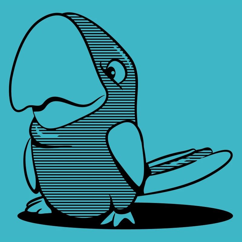 perroquet rayé drôle