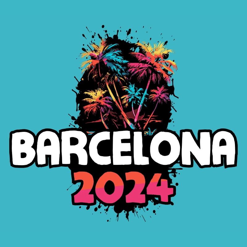 Voyage de vacances à Barcelone 2024 coloré