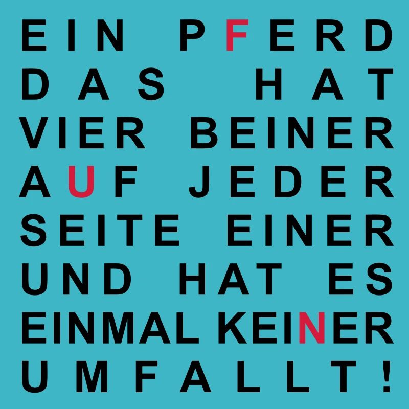 Ein Pferd, das hat vier Beiner