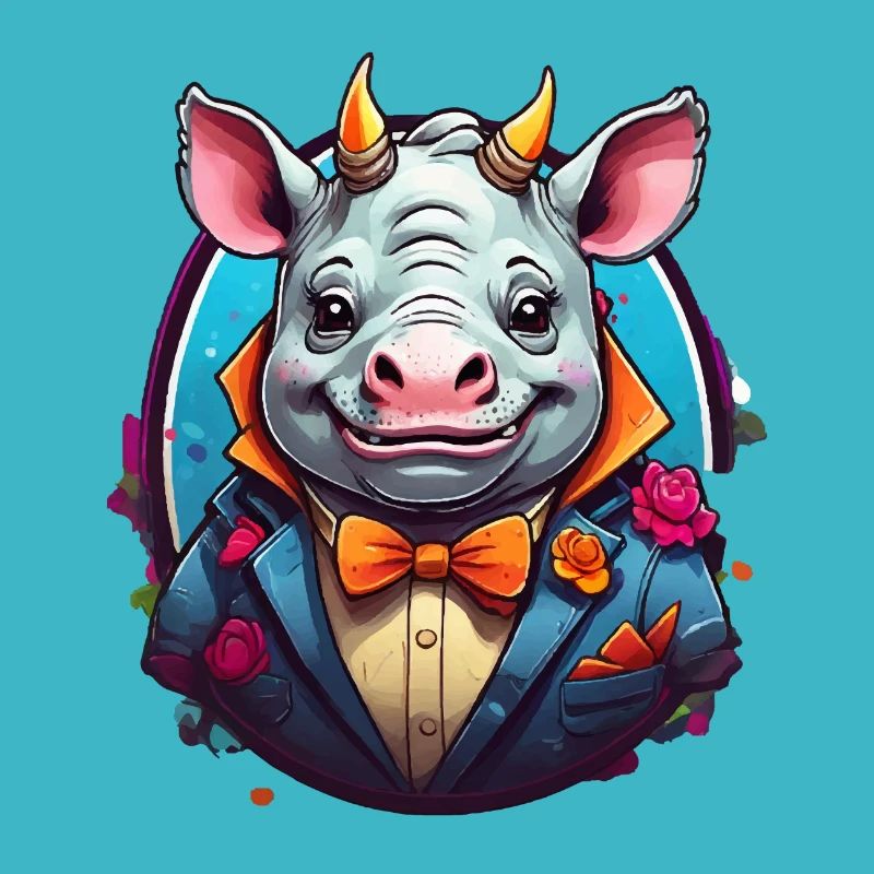 Hippopotame comique drôle