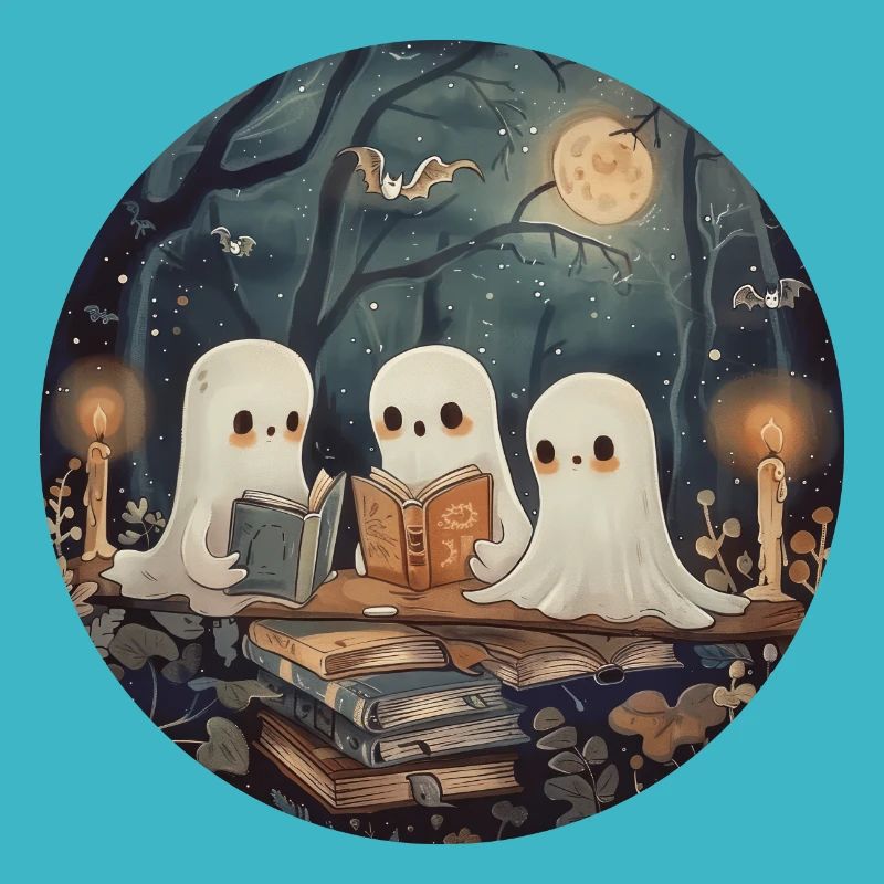 Ghosts, Reading, Book, Library, Halloween
