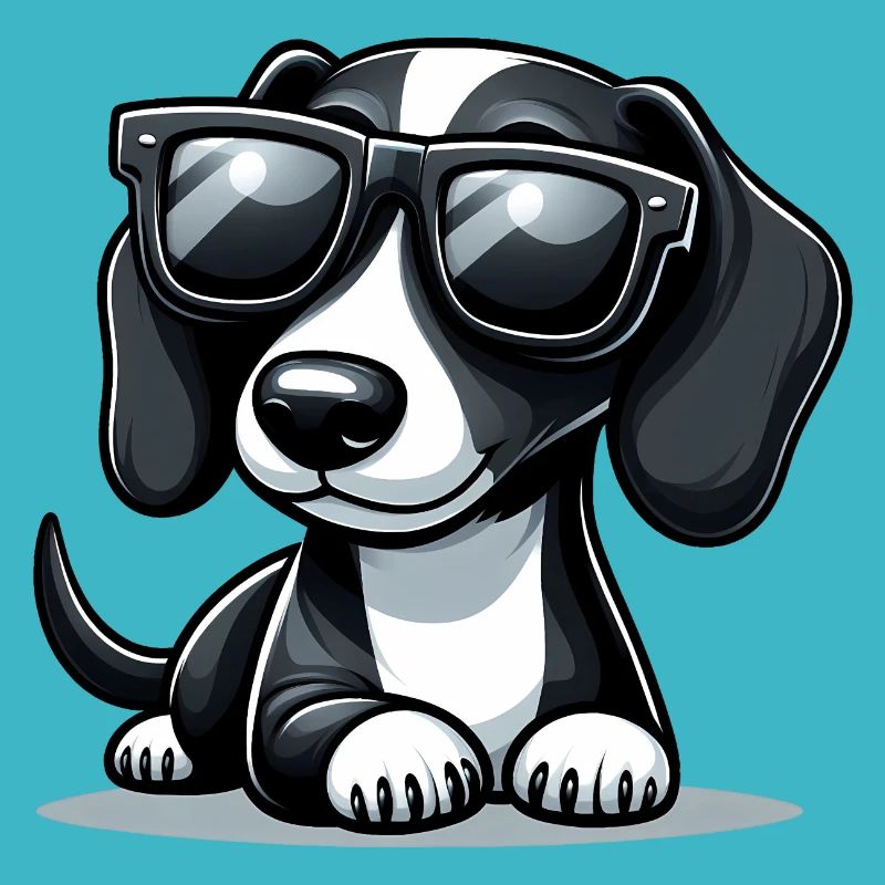 Chien mignon avec des lunettes de soleil