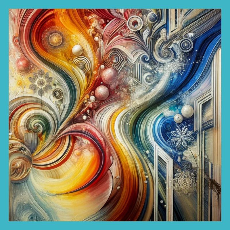 Aetherische Fusion - Abstraktes Gemälde