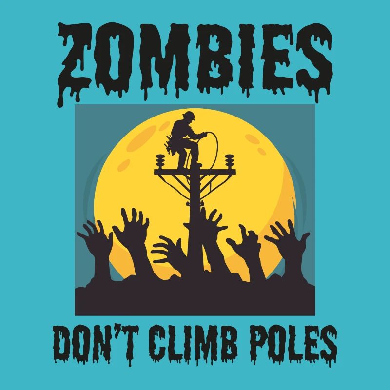 Lineman Halloween Zombie Escalade Power Pole