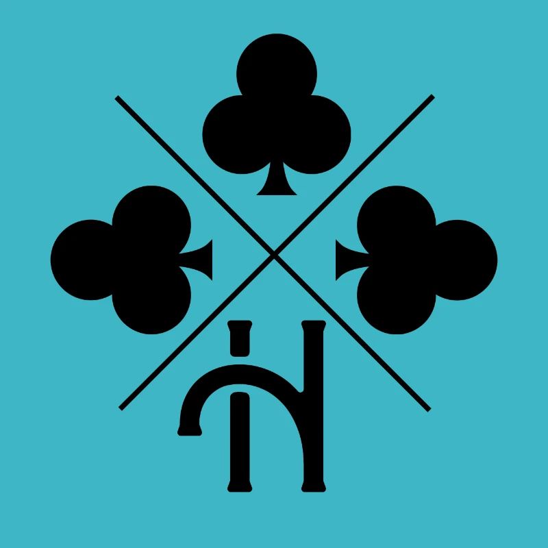 Letter h lucky clover
