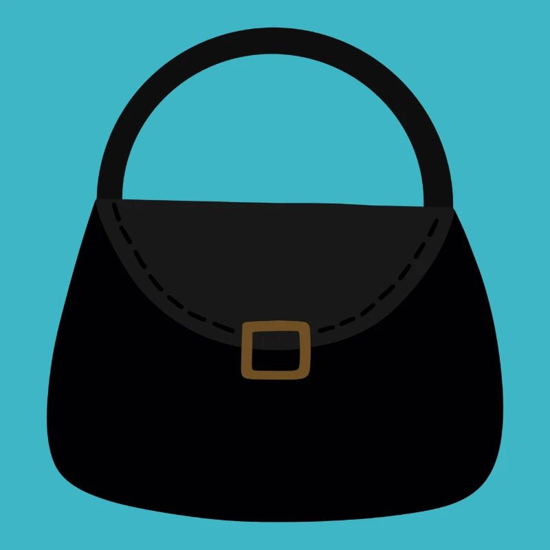 Schwarze Ledertasche