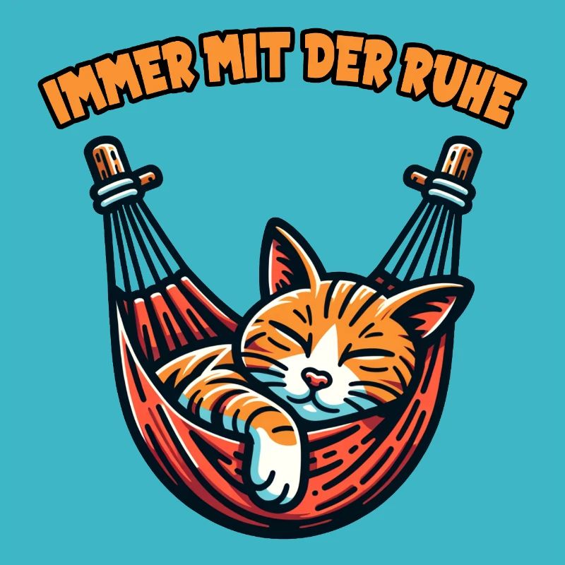 Süße Katze immer mit der Ruhe