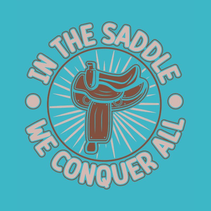 Hobby Horse Rider Saddle We Conquer All