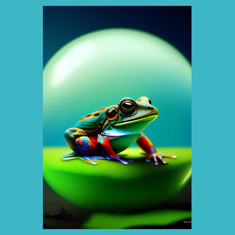 Bunter Frosch