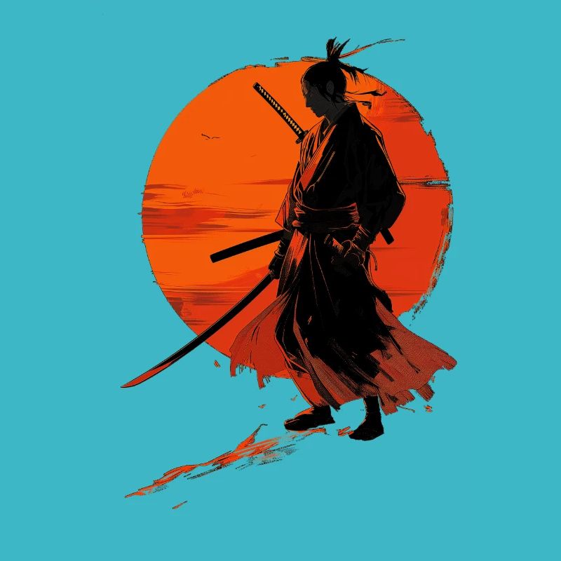 Samurai im Abendrot