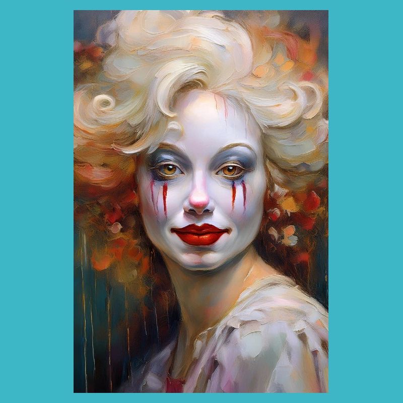 Portrait d’un clown coloré 3