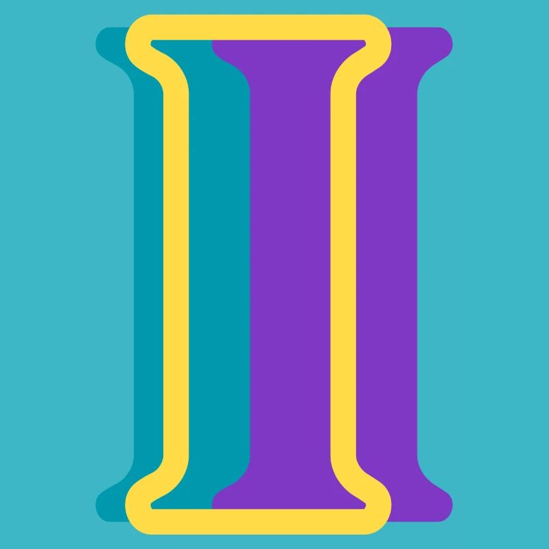 Mehrfarbiger Buchstabe i