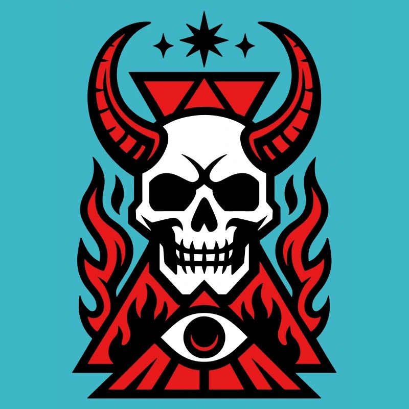 Crâne occulte Art graphique