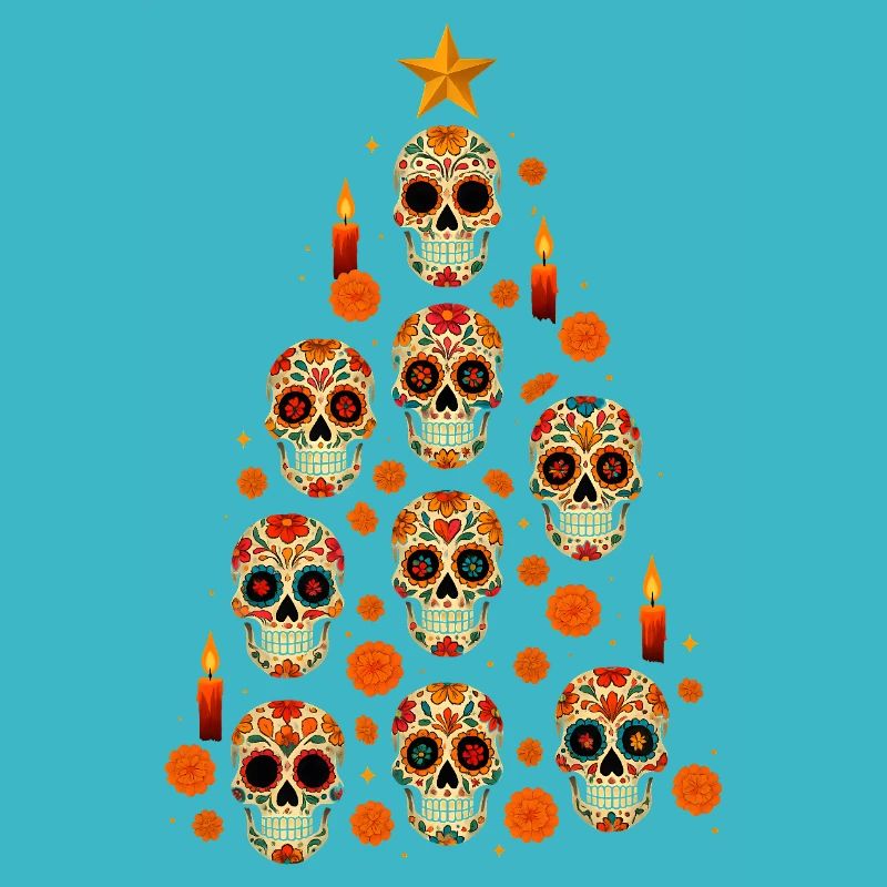 Sugar Skull Christmas Tree Design