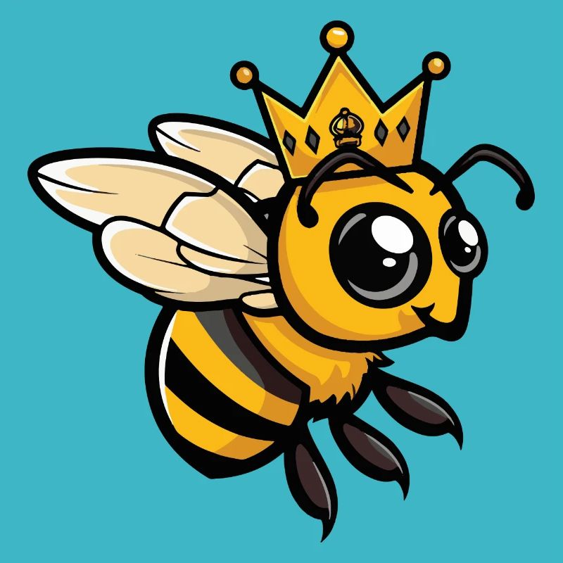 Biene Comic Krone