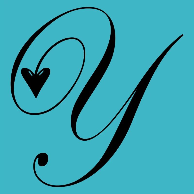 Monogramm Y Herz Ranke