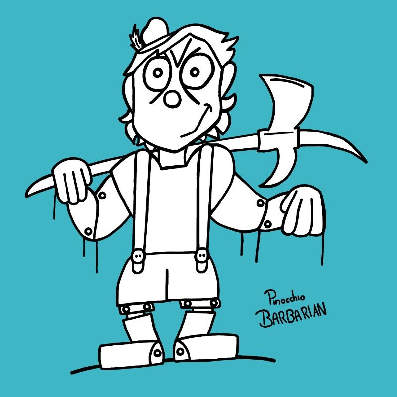 Puppet as Barbarian (white)