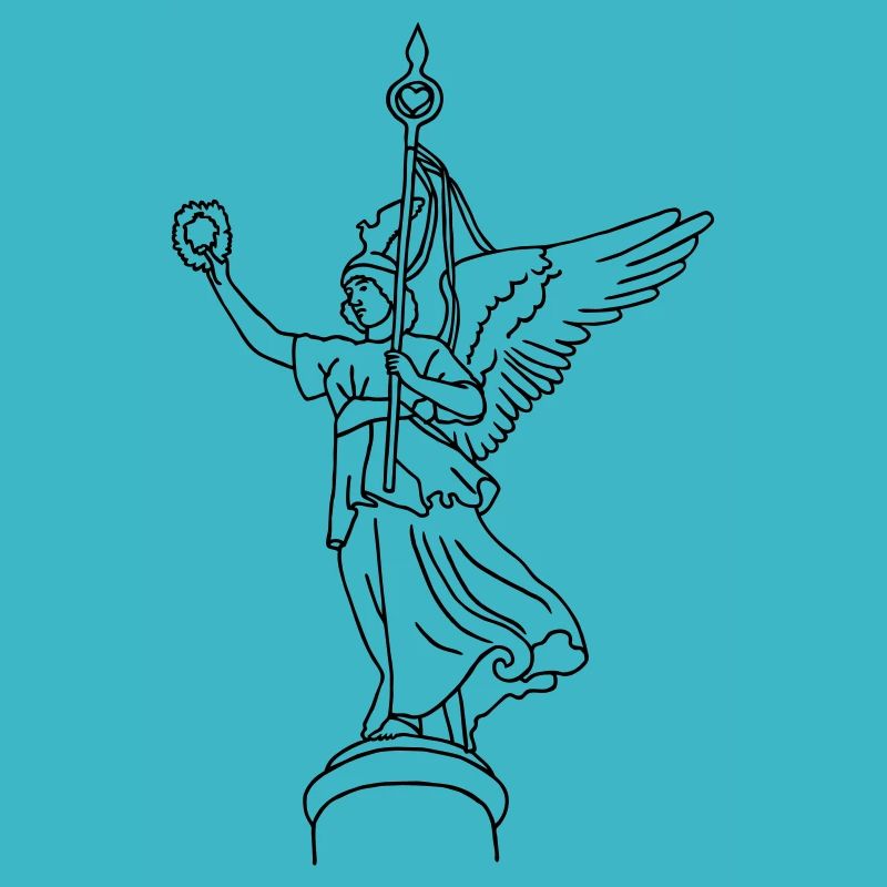 La statue dorée de Victoria