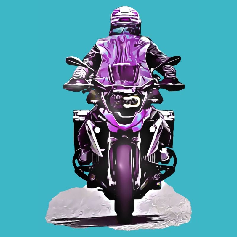 GS motocycliste violet