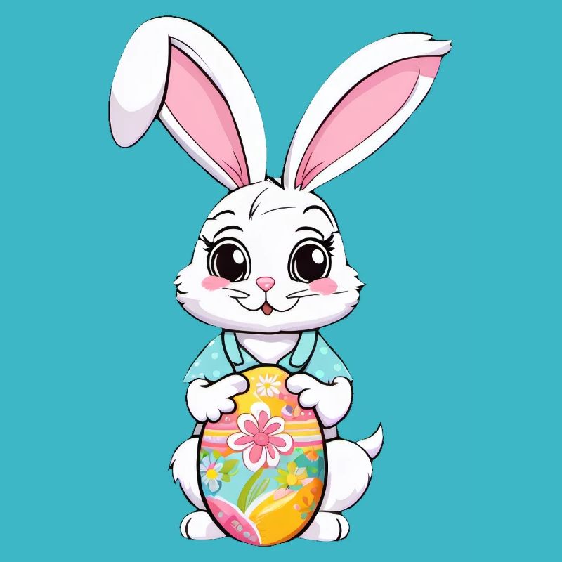 Easter bunny with Easter eggs