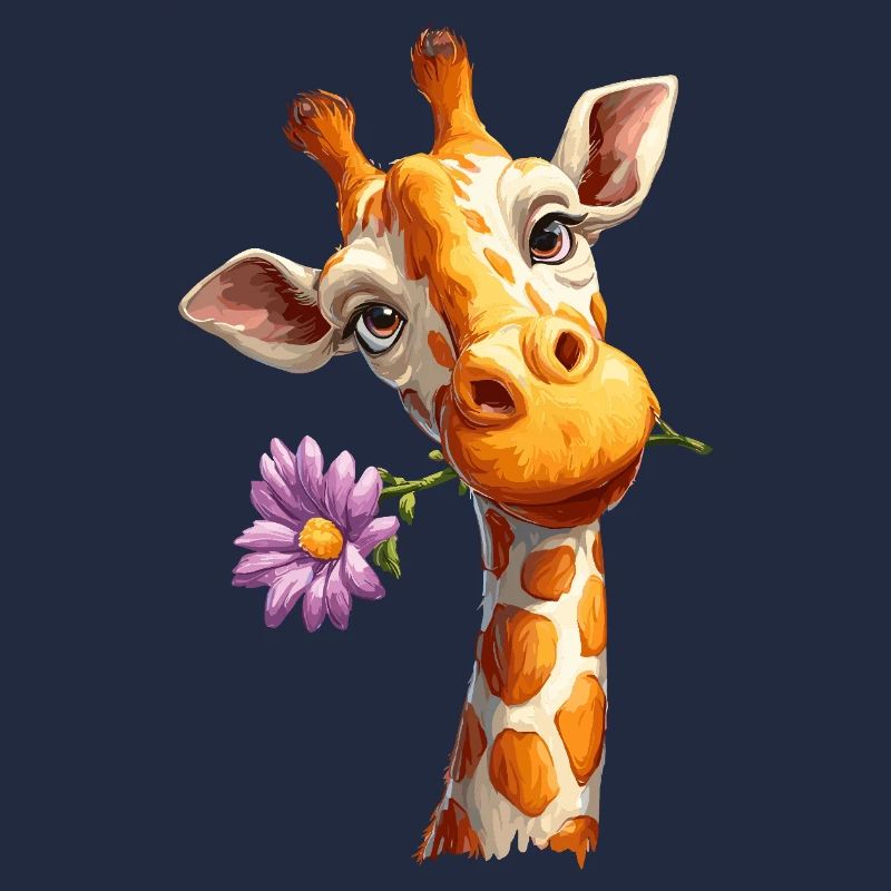 Girafe à fleur