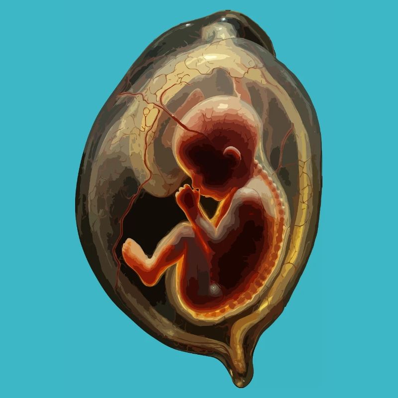 Embryo-Silhouette in der Gebärmutter