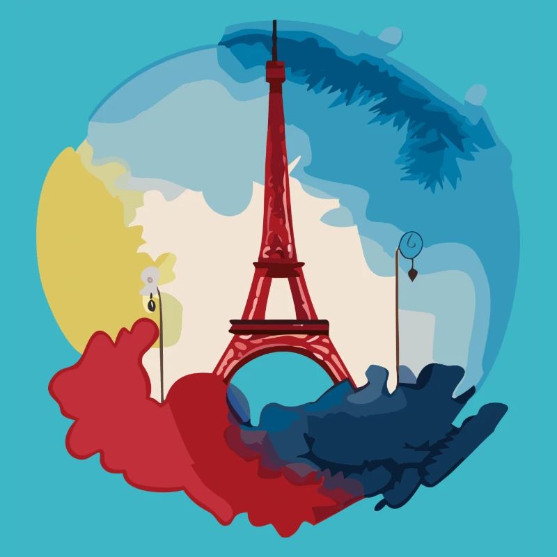 Watercolour Eiffel Tower