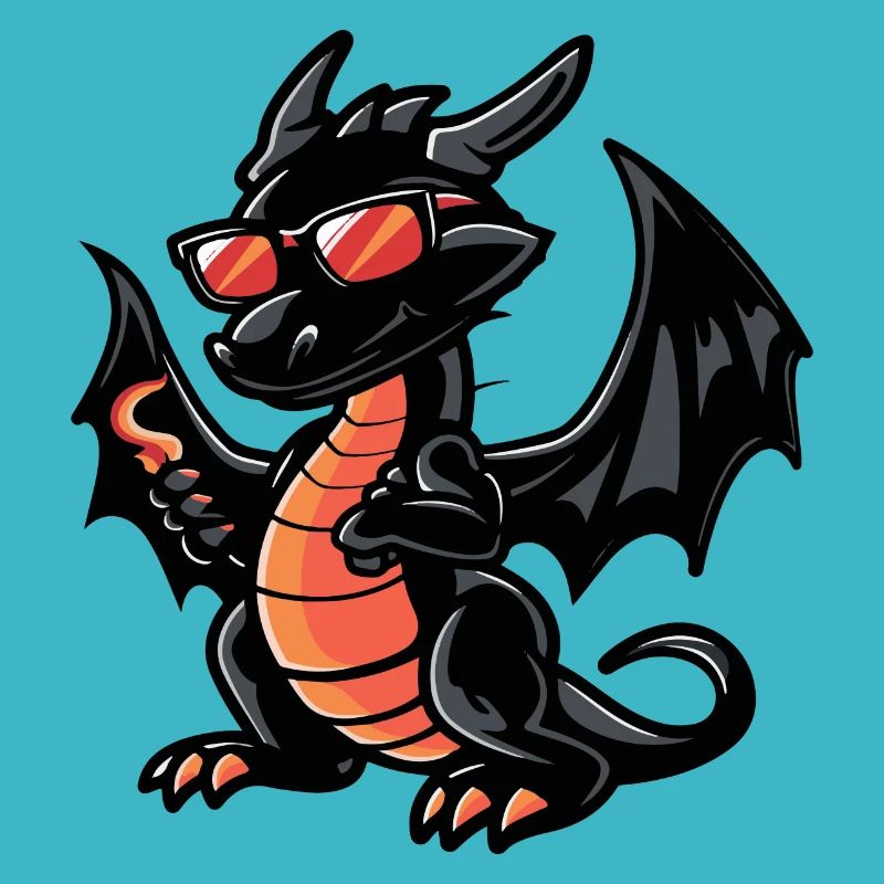 Drache Comic Cool