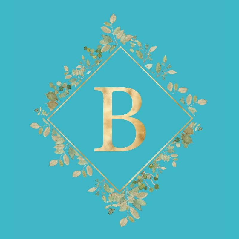 B Monogramme Couronne d’Eucalyptus