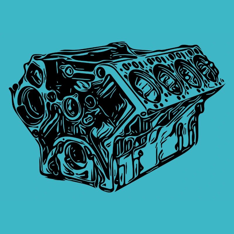 Car Cylinder Engine Block Displacement Fan