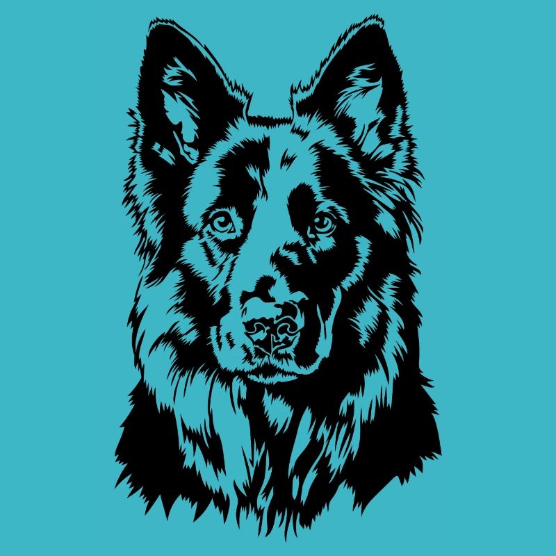 German Black Shepherd Portrait Wilsigns