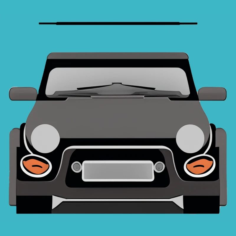 Minimalistisches Auto frontal