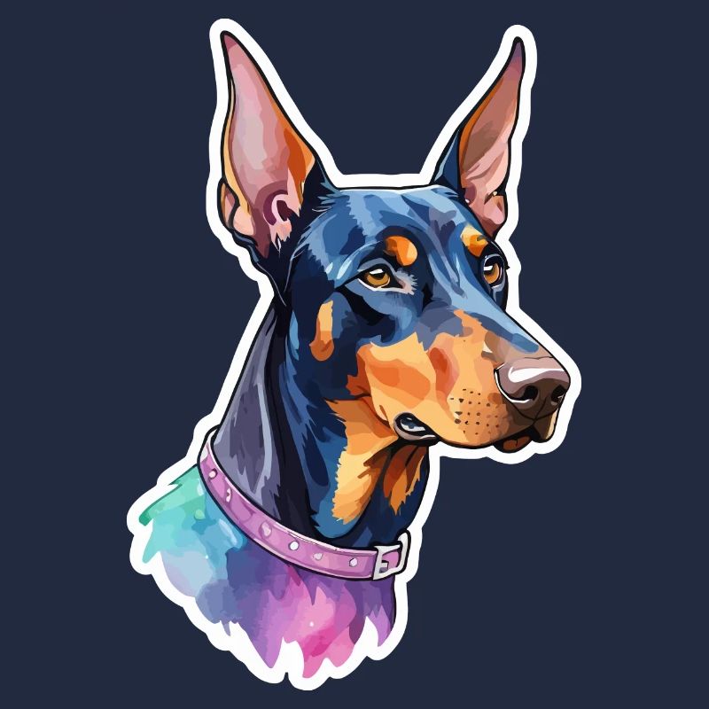 Doberman Aquarelles